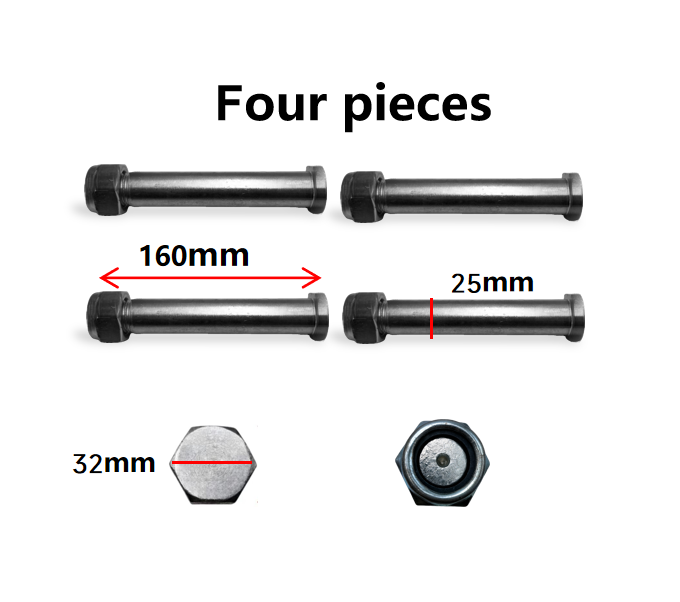 Mini Digger Bucket Pins 25mm Hex (Set of 4)