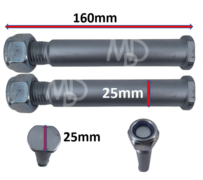 Mini Digger / Excavator Quick hitch MKII & Grease Nipple Pins