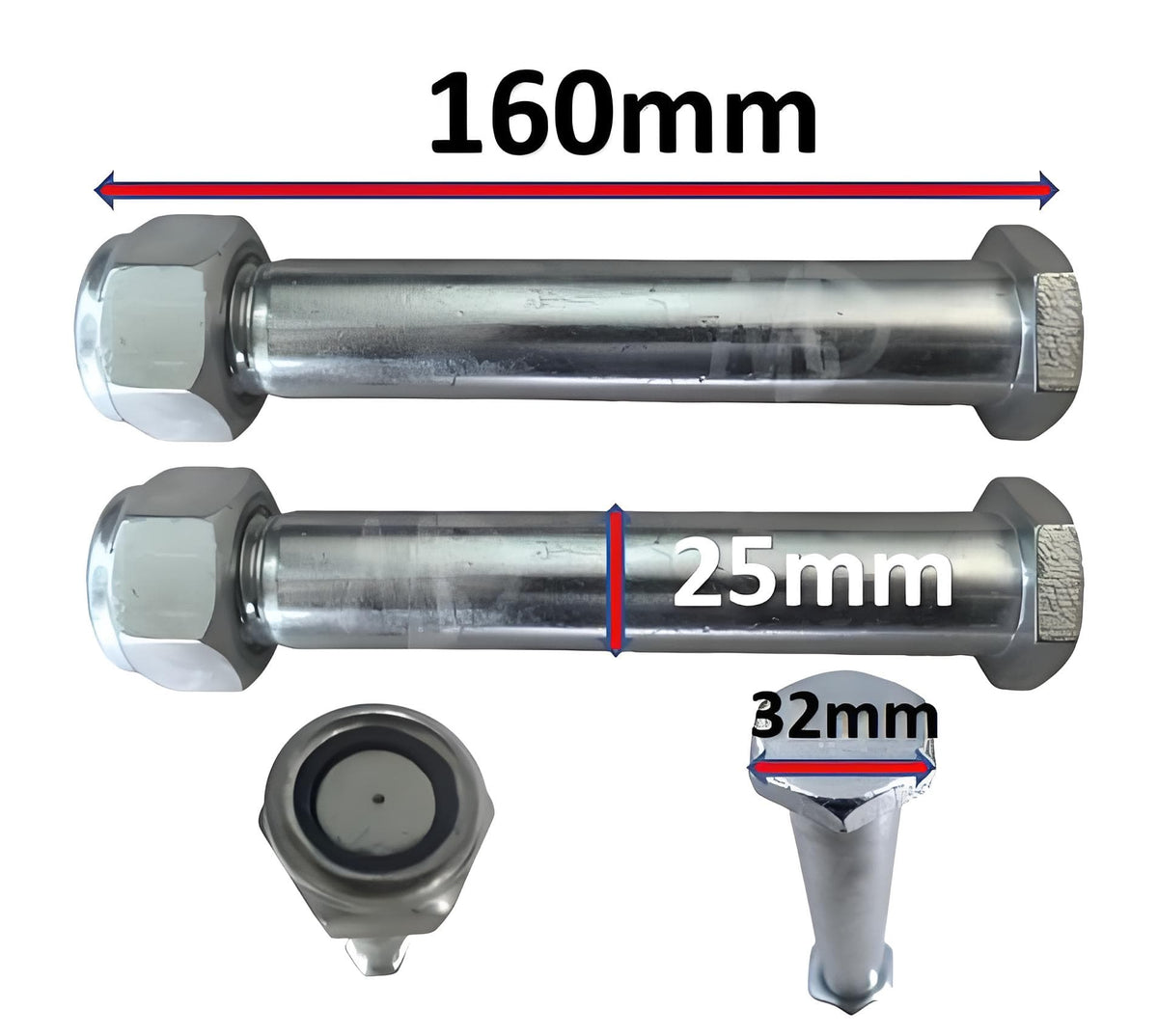 Bucket Pin Set Mini Digger Hex Head Bucket Pins 25mm (Set of 2) – Mini Digger Parts ...