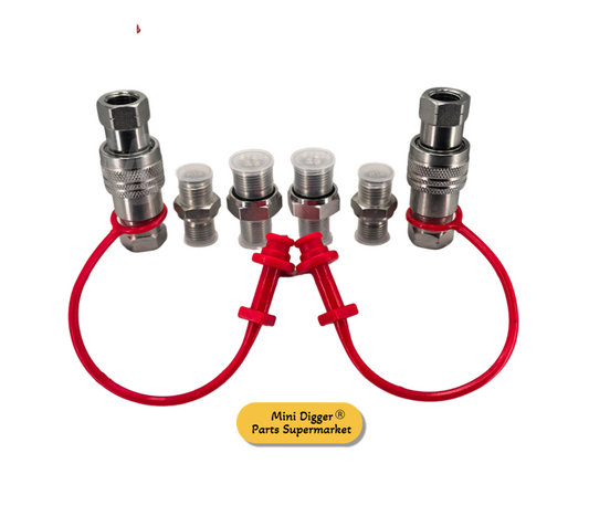 Mini Digger Hydraulic Quick Coupling Kit 1/4“ M14